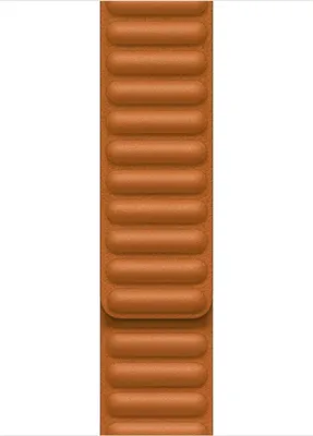 Immagine prodotto di Cinturino Leather Link per Apple Watch Series 1-11 / SE / Ultra (44/45/46/49 mm) - Taglia M/L - Marrone dorato