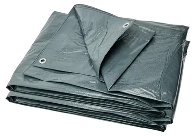 Image de Bâche Garronda – 8 x 10 m, 120 g/m² – Bâche imperméable, avec œillets – Résistante aux UV, indéchirable, anti-moisissure – Bâche en PE pour meubles de jardin, voiture, bois – GD-0162, gris