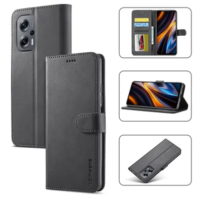 Immagine prodotto di Custodia per Xiaomi Poco M5 / Poco M4 5G, flip case in pelle con chiusura magnetica e supporto, custodia protettiva nera