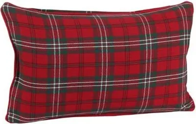 Produktbild von HOMESCAPES Roter Schottenmuster-Kissenbezug Edward, 30 x 50 cm