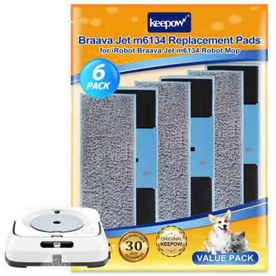 6er-Pack waschbare Mikrofasertücher für Braava Jet M6