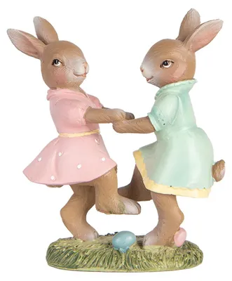 Obrázek produktu pro Clayre & Eef Dekorativní figurka králíka 8x3x8 cm Béžový plast