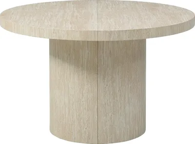 Produktbild von Esstisch ausziehbar - 4 bis 12 Personen - MDF - Travertin-Optik Beige - SIDRINA