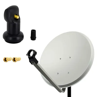 Produktbild von PremiumX SAT Anlage 80cm Antenne Aluminium Single LNB 2x F-Stecker
