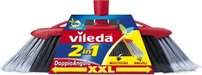 Immagine prodotto di Vileda 137396 Scopa per interni Setola morbida/dura in polietilene tereftalato Nero, grigio, rosso