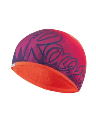 Image de ROCKBROS Bonnet d'hiver en polaire Cache-oreilles Thermo Sous-bonnet Chaud Élastique Coupe-vent Bonnet de sport pour la course à pied Rouge orangé