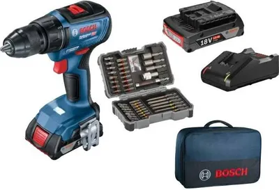 Zdjęcie produktu dla Bosch Wkrętarka Gsr 18V-50 2X2,0Ah 50/24Nm Bl +43 Acc Torba