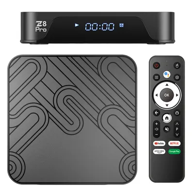 Produktbild von ZELURXX 4GB/32GB 4K Android Smart IP TV Box Internet Media Player, WLAN LAN M3U MAC, BT 5.0, Schwarz