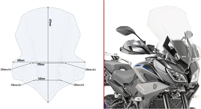 Produktbild von Givi 2139dt Yamaha Tracer 900/tracer 900 Gt Windschutzscheibe Durchsichtig  Durchsichtig One Size