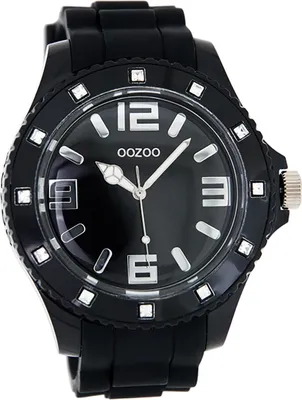 Produktbild von Oozoo Armbanduhr schwarz Silikon Vintage Series Analog-Quarzuhr UOC4340A