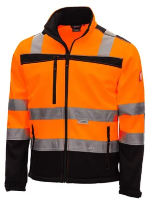 Produktbild von NITRAS Warnschutz Softshelljacke Warnschutzjacke Gr. XXL orange