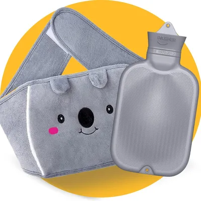 Productafbeelding van Warmwaterkruikriem 1,75 l met overtrek - 130 cm warmtegordel - koala - warmwaterkruik - ideaal bij buik-, rug- en menstruatiepijn