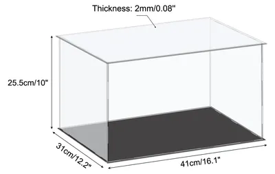 Produktbild von Display Kunststoff Box Aufbewahrungsbox Acryl Transparent Versammeln Staubdicht 41x31x25.5cm fš¹r Sammlerstš¹cke