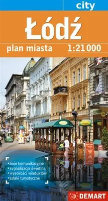 Produktbild von Mapa Plan Łodzi 2017 DEMART - z komunikacją i trasami turystycznymi