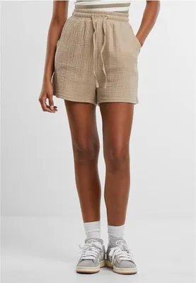 Obrázok produktu pre Dámské kraťasy Urban Classics Ladies Musselin Shorts chalkdust - XXL