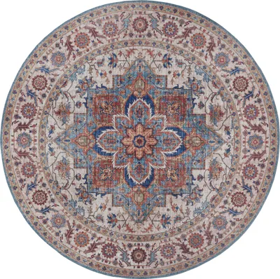 Obrázek produktu pro 160x160 (průměr) kruh Kusový koberec Asmar 104002 Cyan/Blue kruh