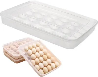 Produktbild von Famanu Eierorganizer mit 30 Fächern - tragbare und stapelbare Eierbox