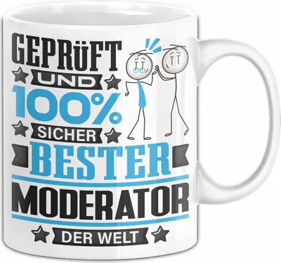 Produktbild von Moderator Geschenk Lustiger Spruch für Moderator Geschenkidee Bester Moderator Der Welt (Weiß)