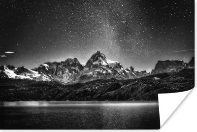Produktbild von MuchoWow® Poster Sternenhimmel - Berg - Nacht 180x120 cm - Fotoplakat