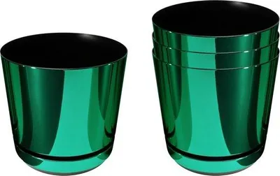 Produktbild von Glänzende grüne Töpfe 16cm Durchmesser Set