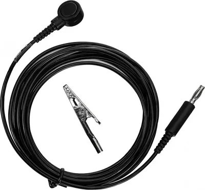 Obrázek produktu pro Uzemňovací kabel WETEC, ESD, 10 mm DK/banánová zástrčka, 3 m, 1 MOhm