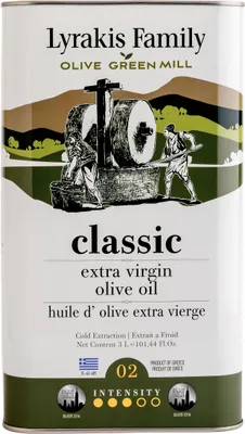 Produktbild von Lyrakis Family Olivenöl 3L – Griechisches Natives Olivenöl Extra, Premium Erste Kaltpressung, Reich an Polyphenolen, Handgepflückte Oliven, Neue Ernte
