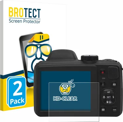 Produktbild von 2x Für Kodak Pixpro AZ405 Schutzfolie BROTECT Displayschutz Display Schutz Folie Klar Transparent