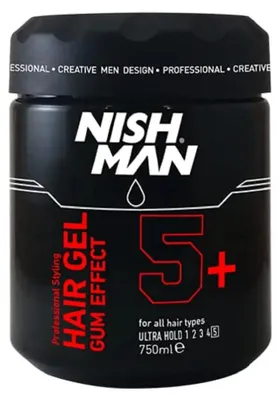 Immagine prodotto di NISHMAN Gel Modellante per Capelli, Effetto Gomma, Fissaggio Ultra Forte, 750 ml