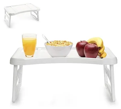 Produktbild von PlasticForte Tablett - Fruhstuck im Bett Tisch - weis - 51 x 33cm