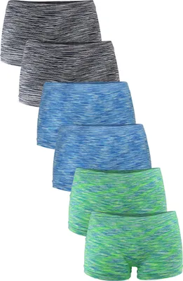 Produktbild von Fabio Farini - 6 Stück Damen Hipster Boxershorts - Frauen Unterhosen Slip Set Seamless angenehmes Tragegefühl ohne Seitliche Nähte