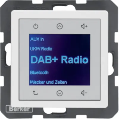 Produktbild von HAGER Berker Q.1/Q.3/Q.7 Q.x Radio Touch podtynkowe DAB+ weiß samt 29846089