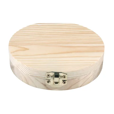 Produktbild von Box für Milchzähne aus rohem Holz ø 12 x 2,7 cm