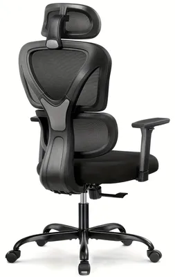 Image de Siège de bureau ergonomique - Siège de bureau - Chaise de bureau - Chaise ordinateur - Fauteuil gaming - Appuie-tête réglable