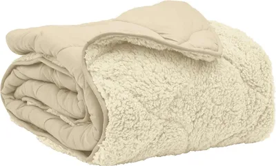 Zdjęcie produktu dla vidaXL Kołdra zimowa kremowa 155 x 220 cm Mikrofibra i polar teddy