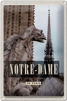Produktbild von Blechschild Reise 20x30cm Notre-Dame de Paris Reiseziel