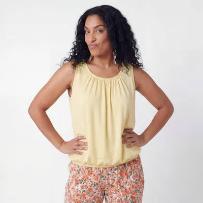 Produktbild von Sommer Top Damen Trägertop mit Gummibund 38 40 42 44 46 48 Stretchtop Viskose