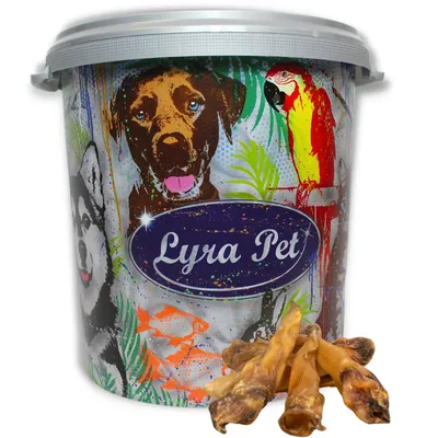 Produktbild von 100 Stk. Lyra Pet® Rinderohren ca. 5 kg in 30 L Tonne