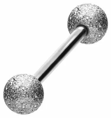 Produktbild von Zungenpiercing, Intim-Piercing Chirurgenstahl Barbell DIAMANTOPTIK Silber Stablänge: 16mm