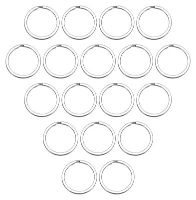 20 Edelstahl-Schlüsselringe, 32 mm, 2 mm, für Schlüssel & Schmuck