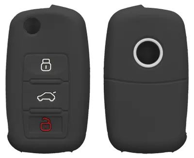 Produktbild von kwmobile Schlüsselhülle für VW Skoda Seat 3-Tasten Autoschlüssel Hülle - Autoschlüssel Schlüssel Hülle aus Silikon - Schlüsselschutz Gehäuse in