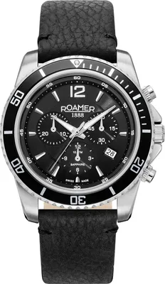 Produktbild von Roamer Herren Uhr Chronograph Quarz 862837 41 55 02 Nautic Chrono 100 Leder