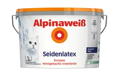 Produktbild von Alpina Seidenlatex Alpinaweiß 5 L seidenglänzend