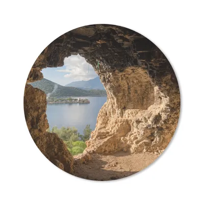 Produktbild von MuchoWow® Mauspad Mousepad Wasser - Höhle - Natur - Landschaft 40x40 cm - Mousepads - Maus Mat - Pad - Mausunterlage - Schreibtisch Accessoires