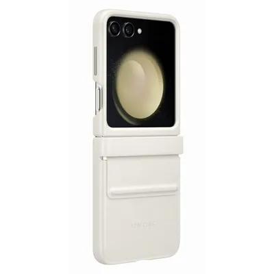 Produktbild von Samsung EF-VF731PUEGWW Samsung Galaxy Z Flip5 Flap Eco-Leather Case Cream Neu
