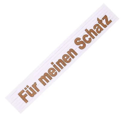 Produktbild von Zollstock Maßstab dauerhafte Laser Gravur Spruch Für meinen Schatz weiß
