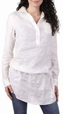 Produktbild von Timberland Damen Longbluse Leinen Weiß Gr. S #TL701
