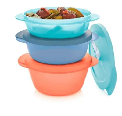 Produktbild von TUPPERWARE Mikrowelle CrystalWave pastell 775 ml +560 ml +390 ml