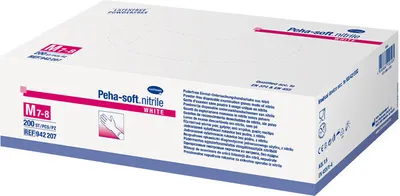 Produktbild von [200 Stück] [Gr. S] Peha-soft nitrile white Untersuchungshandschuhe, latexfrei, [Hartmann]