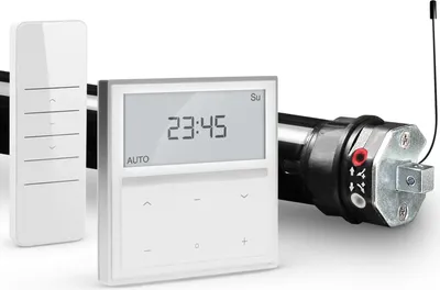 Produktbild von Profi-Set | PR4 13/14-40 inkl. Funk-Timer Exquisit Wandsender | 13Nm = Zugkraft bis 36Kg | 40mm Achtkant Welle | Rolladenmotor, Rolladenantrieb