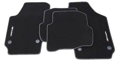 Produktbild von Exclusive Line Fußmatten passend für VW Polo 4 9N 9N3 Cross GTI Bj. 2001-2009, Naht:Silber